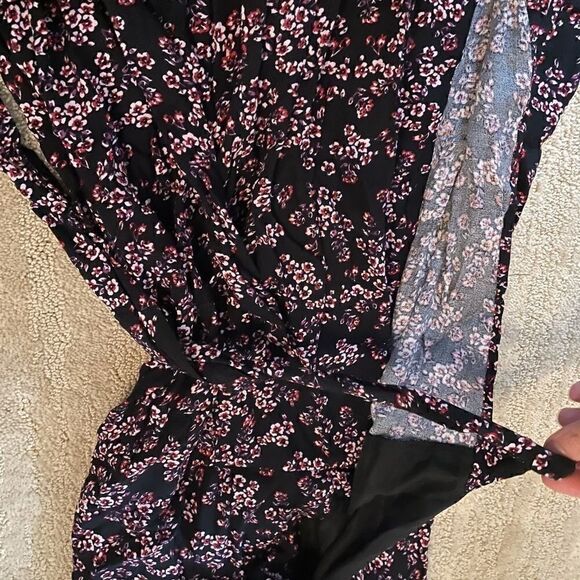 Size 0 BB Dakota Navy Ditsy Wide-Leg Jumper - Picture 4 of 6